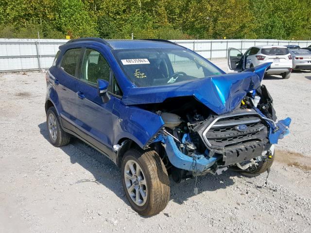 MAJ6P1UL0JC182448 - 2018 FORD ECOSPORT S BLUE photo 1