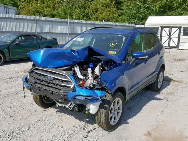 MAJ6P1UL0JC182448 - 2018 FORD ECOSPORT S BLUE photo 2