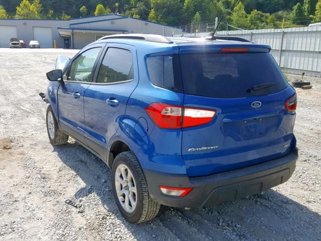 MAJ6P1UL0JC182448 - 2018 FORD ECOSPORT S BLUE photo 3