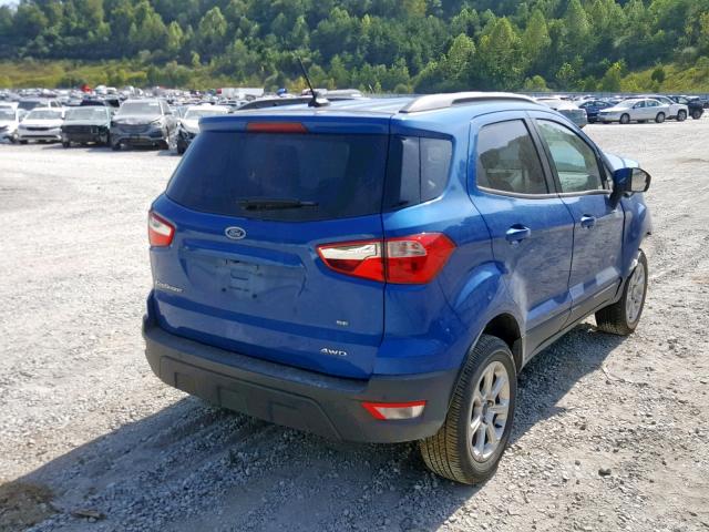 MAJ6P1UL0JC182448 - 2018 FORD ECOSPORT S BLUE photo 4