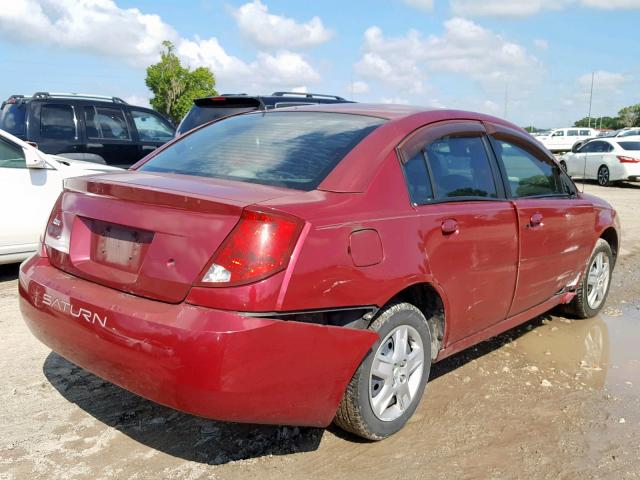 1G8AJ55F07Z142134 - 2007 SATURN ION LEVEL BURGUNDY photo 4