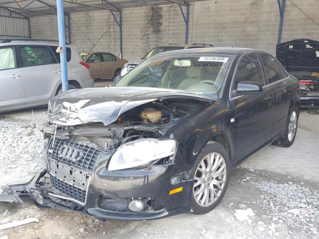 WAUAF78E18A164808 - 2008 AUDI A4 2.0T BLACK photo 2