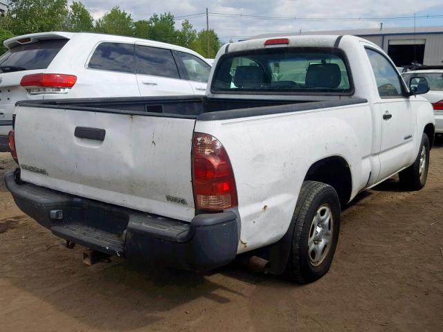 5TENX22N66Z312046 - 2006 TOYOTA TACOMA WHITE photo 4