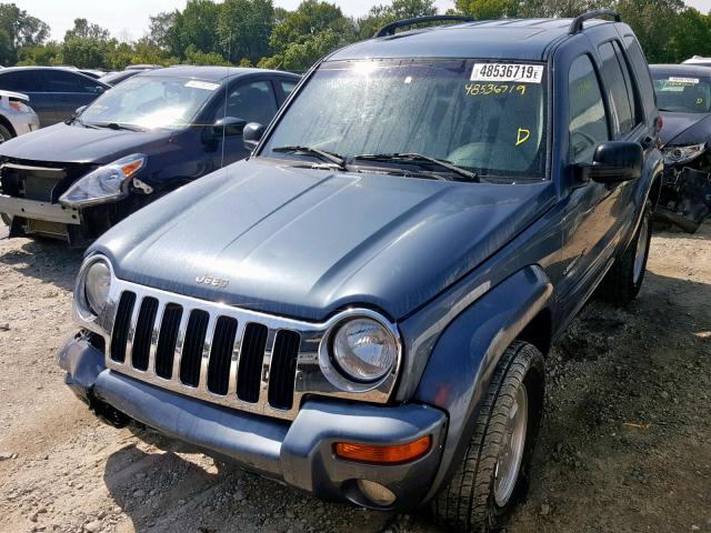 1J8GL58K82W193337 - 2002 JEEP LIBERTY LI BLUE photo 2