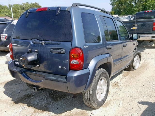 1J8GL58K82W193337 - 2002 JEEP LIBERTY LI BLUE photo 4