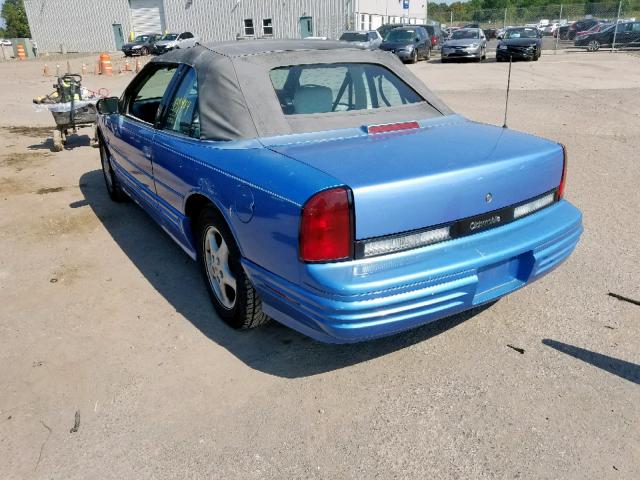 1G3WT35M1RD418393 - 1994 OLDSMOBILE CUTLASS SU BLUE photo 3