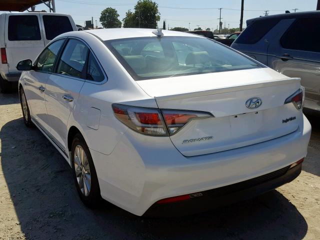 KMHE24L39HA068926 - 2017 HYUNDAI SONATA HYB WHITE photo 3