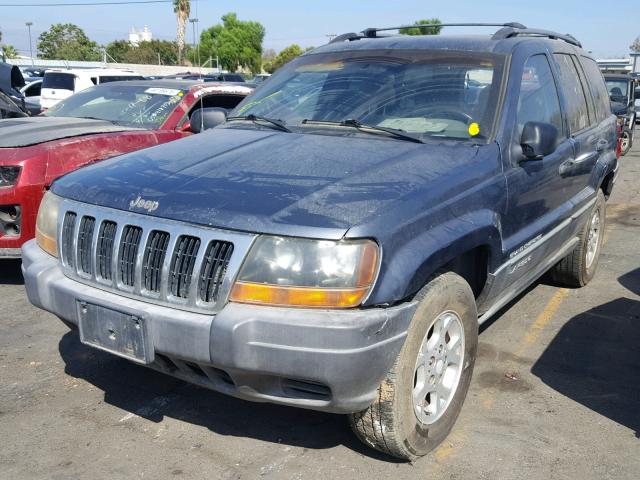 1J4GW48S61C720391 - 2001 JEEP GRAND CHER BLUE photo 2