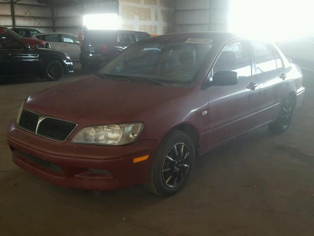 JA3AJ26E83U088310 - 2003 MITSUBISHI LANCER ES RED photo 2