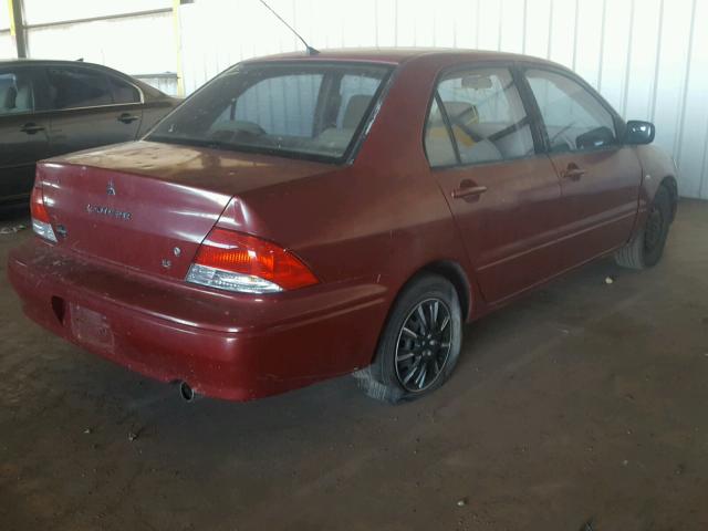 JA3AJ26E83U088310 - 2003 MITSUBISHI LANCER ES RED photo 4