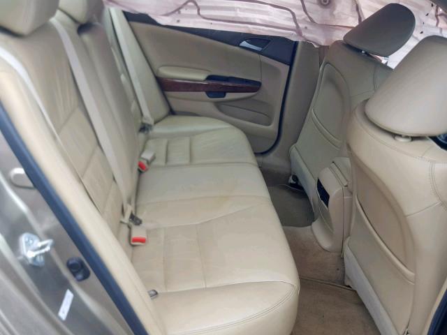 5KBCP3F81AB005803 - 2010 HONDA ACCORD EXL BEIGE photo 6