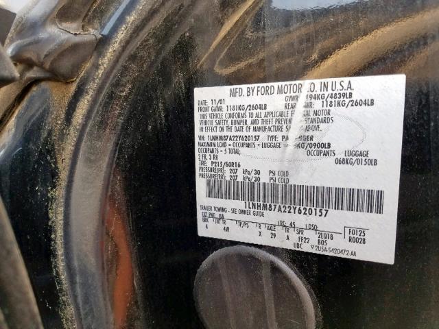 1LNHM87A22Y620157 - 2002 LINCOLN LS 黑色 照片 10