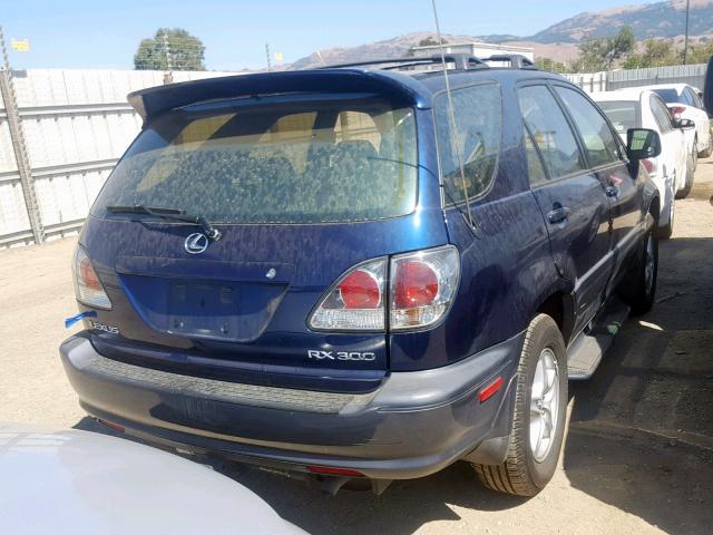 JTJHF10U410212697 - 2001 LEXUS RX 300 BLUE photo 4