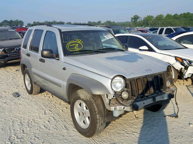 1J4GL48K95W671989 - 2005 JEEP LIBERTY SP SILVER photo 1