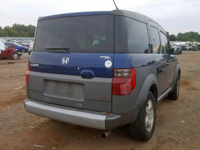 5J6YH28583L044297 - 2003 HONDA ELEMENT EX BLUE photo 4