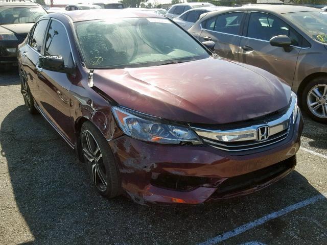 1HGCR2F58HA015273 - 2017 HONDA ACCORD SPO BURGUNDY photo 1