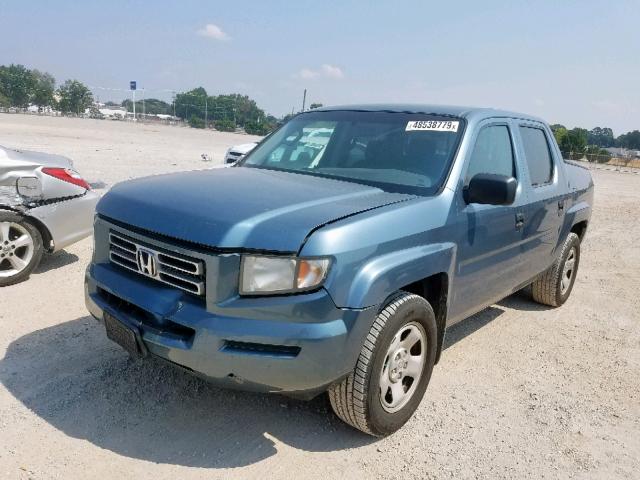 2HJYK16216H550805 - 2006 HONDA RIDGELINE BLUE photo 2