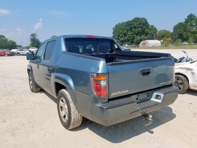 2HJYK16216H550805 - 2006 HONDA RIDGELINE BLUE photo 3