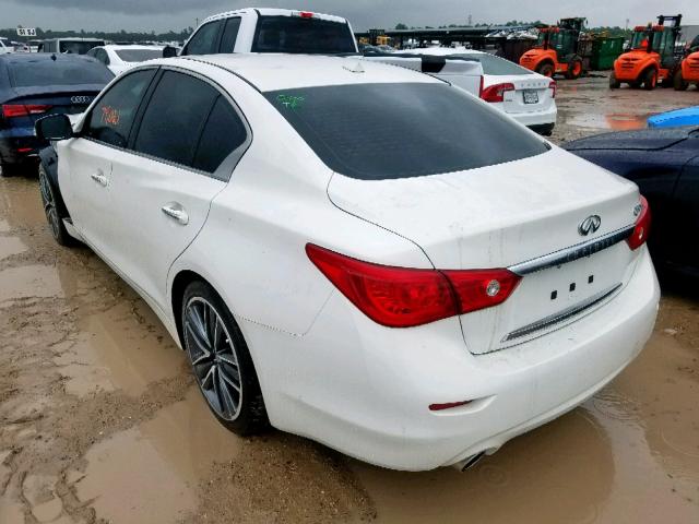 JN1AV7AP8FM790212 - 2015 INFINITI Q50 HYBRID WHITE photo 3