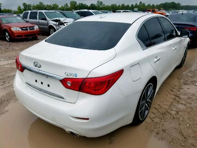 JN1AV7AP8FM790212 - 2015 INFINITI Q50 HYBRID WHITE photo 4