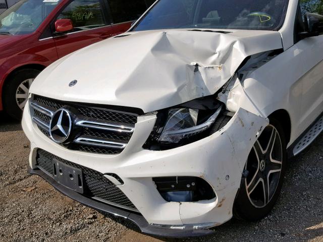 4JGDA5HB1JB073977 - 2018 MERCEDES-BENZ GLE 350 4M WHITE photo 9