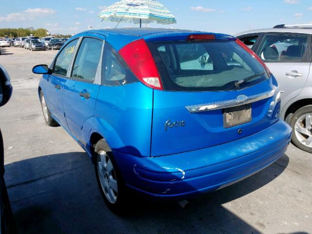 3FAFP37342R160723 - 2002 FORD FOCUS ZX5 BLUE photo 3