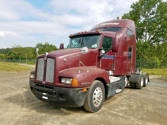 1XKADU9XX7J148844 - 2007 KENWORTH CONSTRUCTI MAROON photo 2