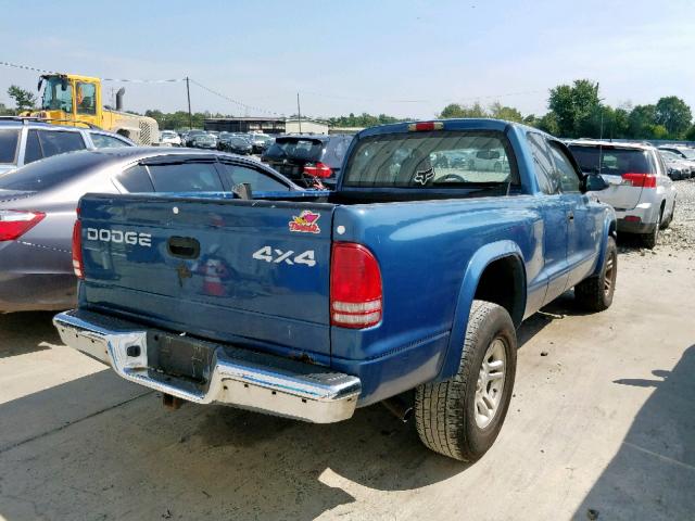 1B7GG32N92S639232 - 2002 DODGE DAKOTA SPO BLUE photo 4