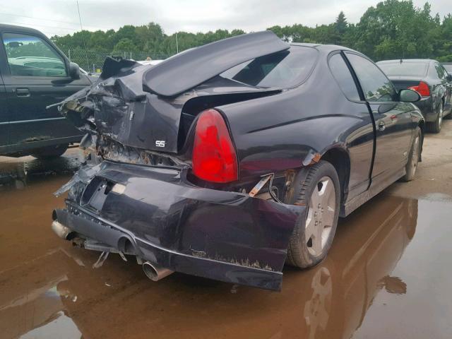 2G1WL16C769388313 - 2006 CHEVROLET MONTE CARL შავი ფოტო 4