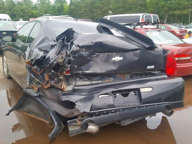 2G1WL16C769388313 - 2006 CHEVROLET MONTE CARL შავი ფოტო 9