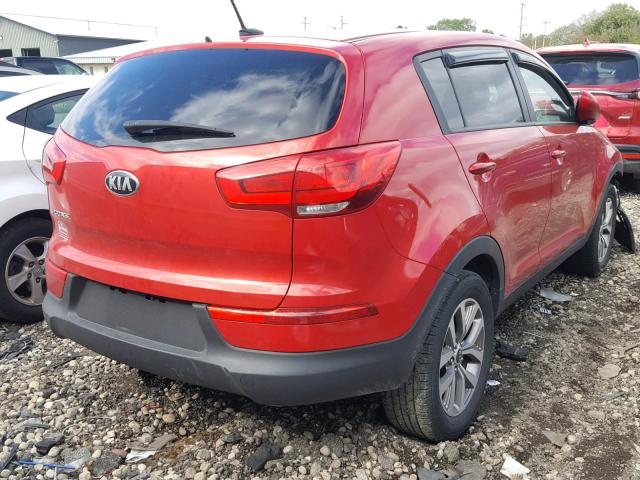 KNDPB3AC6E7564348 - 2014 KIA SPORTAGE B RED photo 4