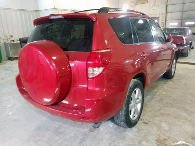 JTMBK31V375015569 - 2007 TOYOTA RAV4 LIMIT RED photo 4