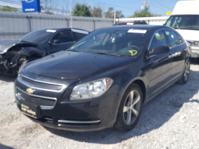 1G1ZC5EU5CF346286 - 2012 CHEVROLET MALIBU 1LT BLACK photo 2