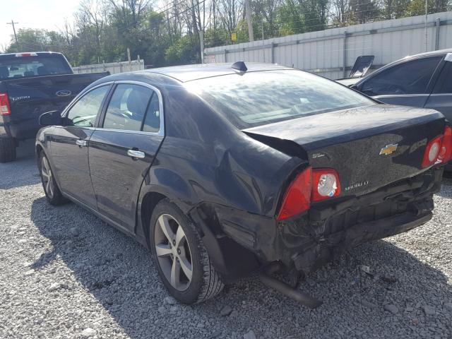 1G1ZC5EU5CF346286 - 2012 CHEVROLET MALIBU 1LT BLACK photo 3