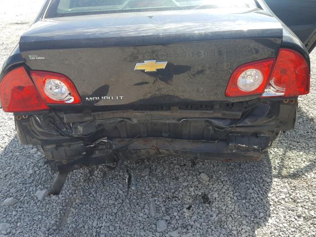 1G1ZC5EU5CF346286 - 2012 CHEVROLET MALIBU 1LT BLACK photo 9