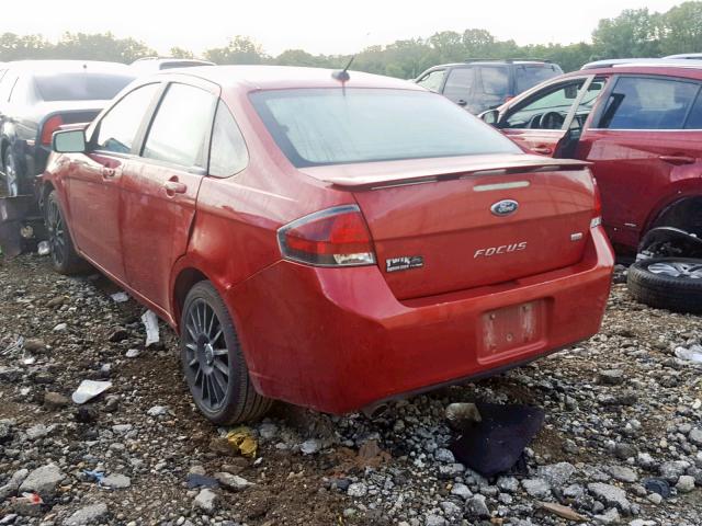 1FAHP3GN7AW108637 - 2010 FORD FOCUS SES RED photo 3