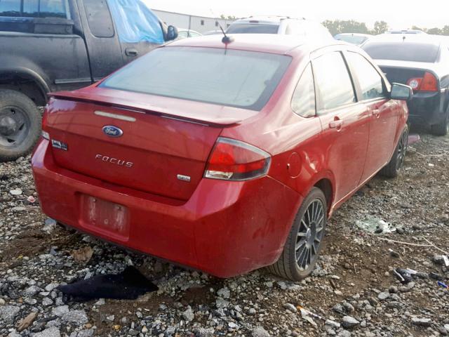 1FAHP3GN7AW108637 - 2010 FORD FOCUS SES RED photo 4