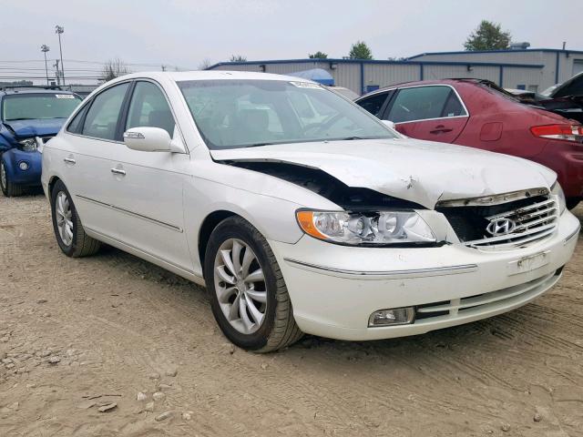 KMHFC46F38A304574 - 2008 HYUNDAI AZERA SE WHITE photo 1