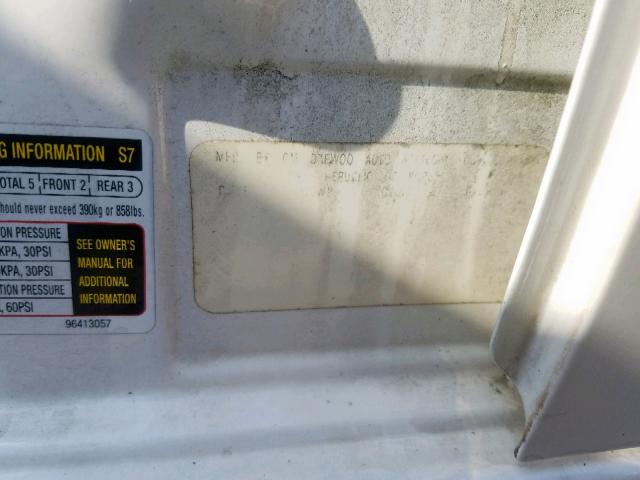 KL1TD52665B311080 - 2005 CHEVROLET AVEO BASE Ağ foto 10