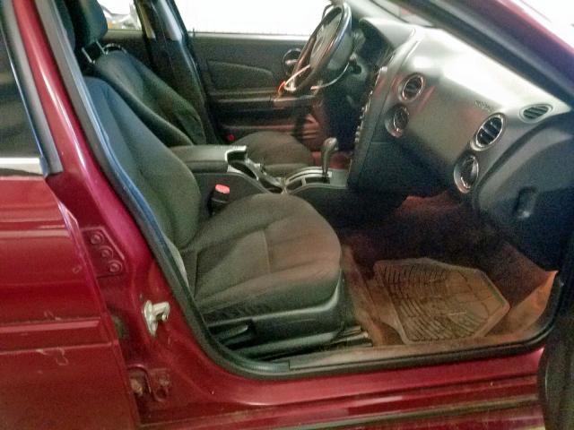 2G2WP552161135440 - 2006 PONTIAC GRAND PRIX MAROON photo 5
