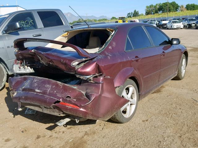 1YVHP80C485M09554 - 2008 MAZDA 6 I MAROON photo 4