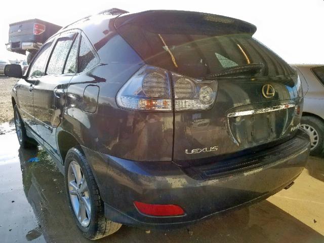 JTJHW31U082049331 - 2008 LEXUS RX 400H BLACK photo 3