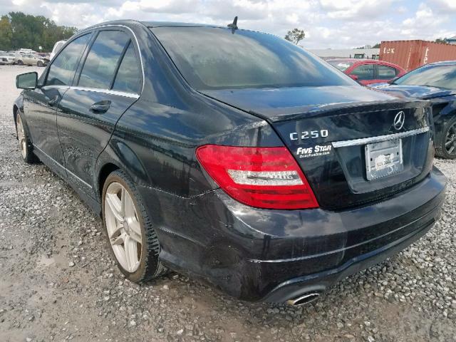 WDDGF4HB4DR265912 - 2013 MERCEDES-BENZ C 250 BLACK photo 3