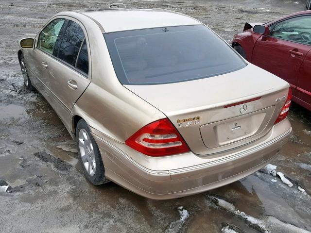 WDBRF84J75F569731 - 2005 MERCEDES-BENZ C 320 4MAT GOLD photo 3