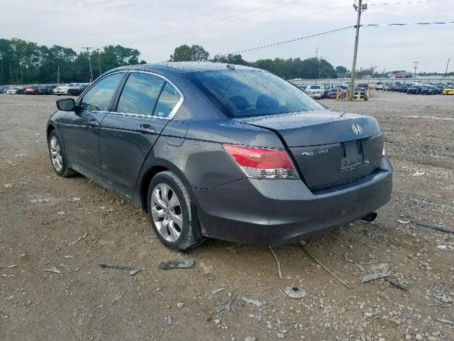 1HGCP26828A107480 - 2008 HONDA ACCORD EXL GRAY photo 3