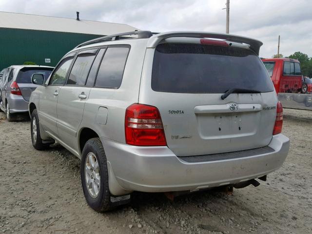 JTEHF21A730128885 - 2003 TOYOTA HIGHLANDER SILVER photo 3