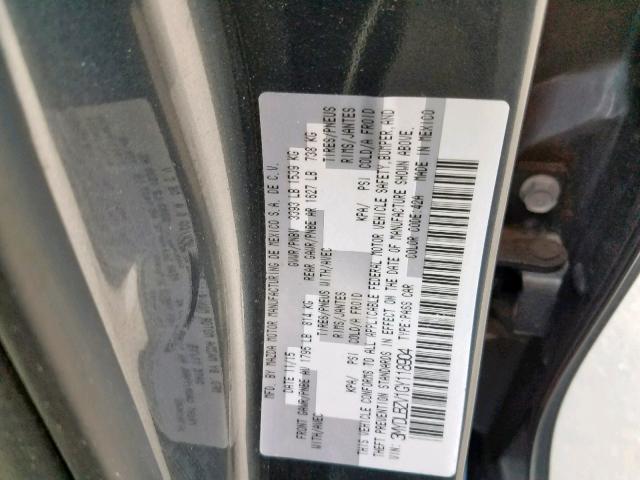 3MYDLBZV1GY118904 - 2016 TOYOTA SCION IA GRAY photo 10