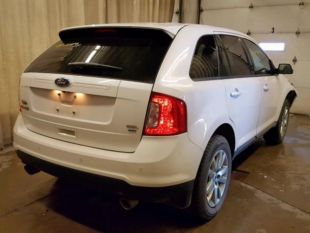 2FMDK4JCXEBA95292 - 2014 FORD EDGE SEL WHITE photo 4