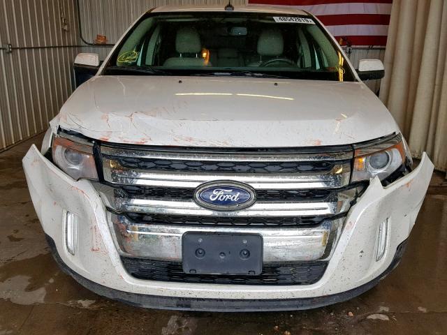 2FMDK4JCXEBA95292 - 2014 FORD EDGE SEL WHITE photo 9