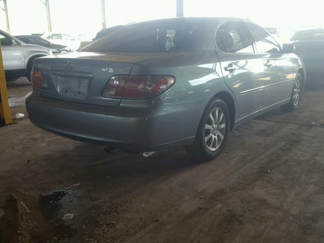 JTHBA30G445011921 - 2004 LEXUS ES 330 GREEN photo 4